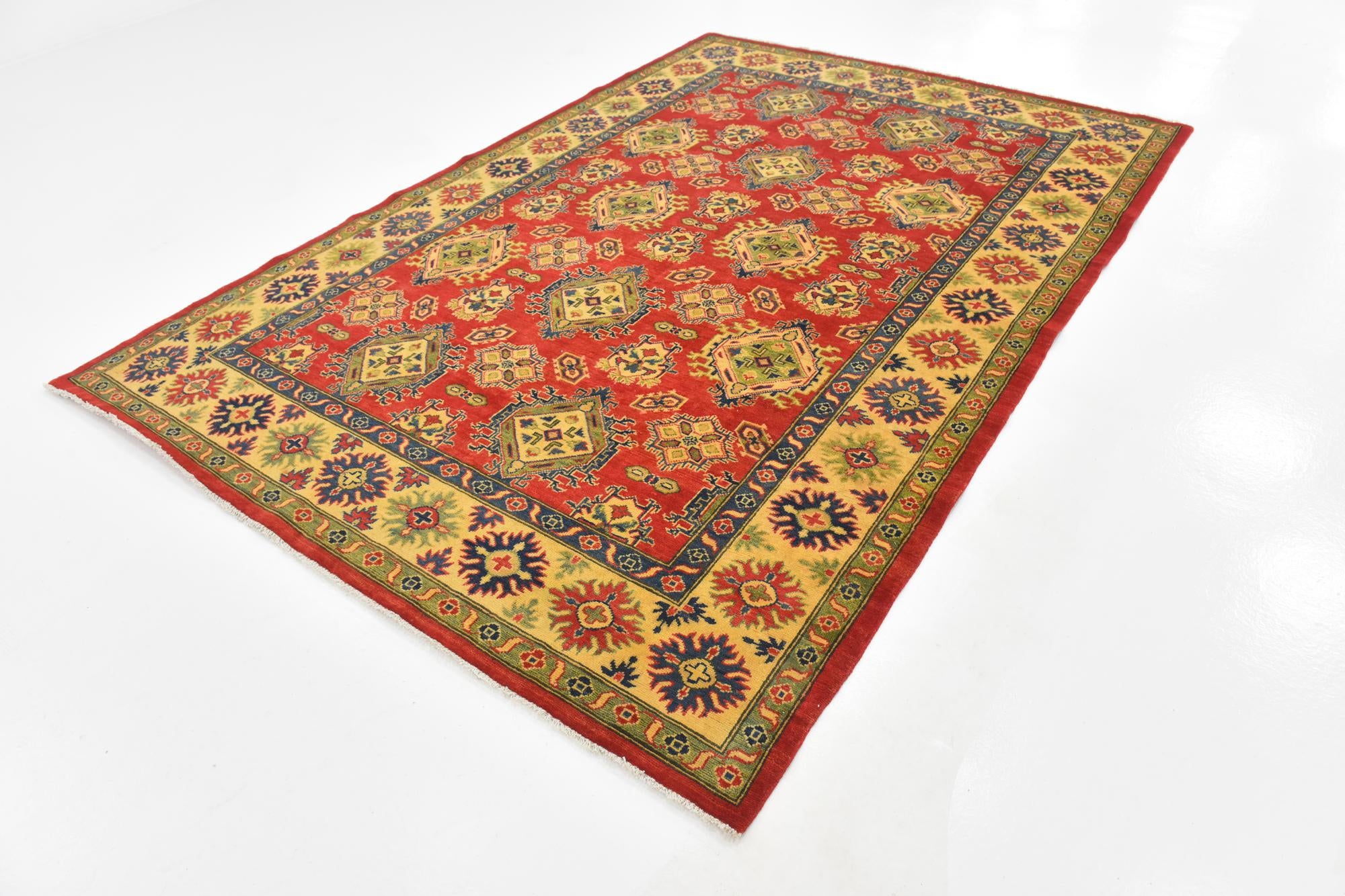6' 7 x 9' 8 Hand Knotted Kazak Rug