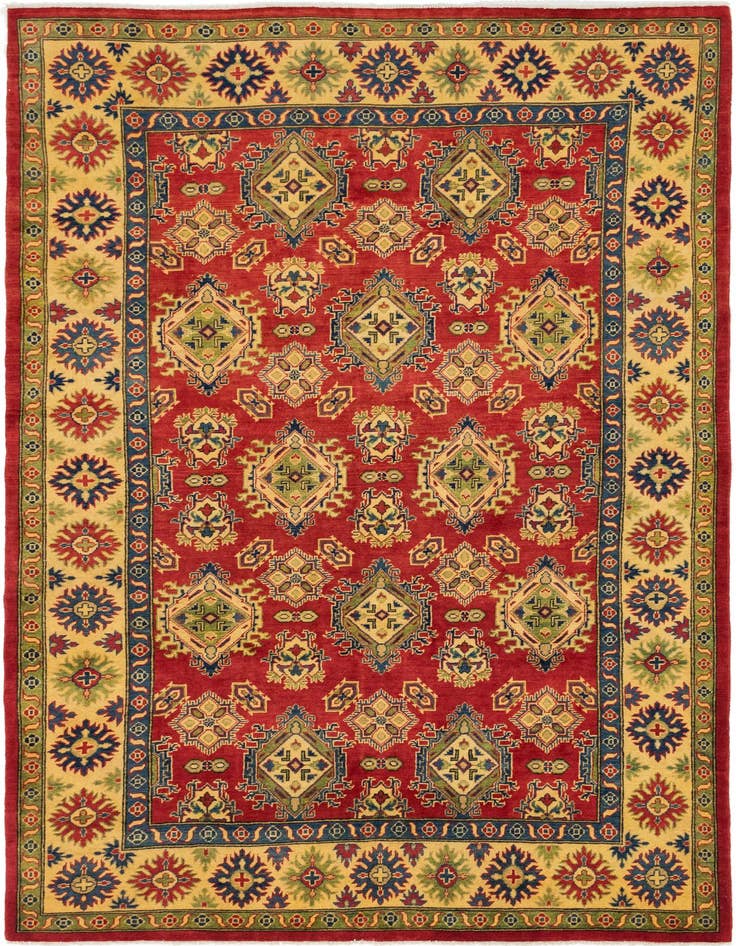 Detail image of 6' 7 x 9' 8 Hand Knotted Kazak Rug