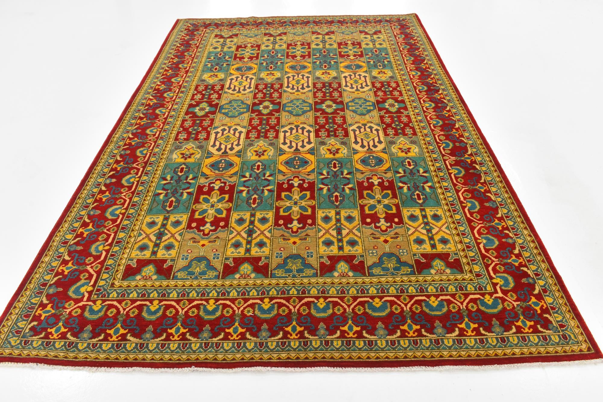 6' 7 x 10' Hand Knotted Kazak Rug