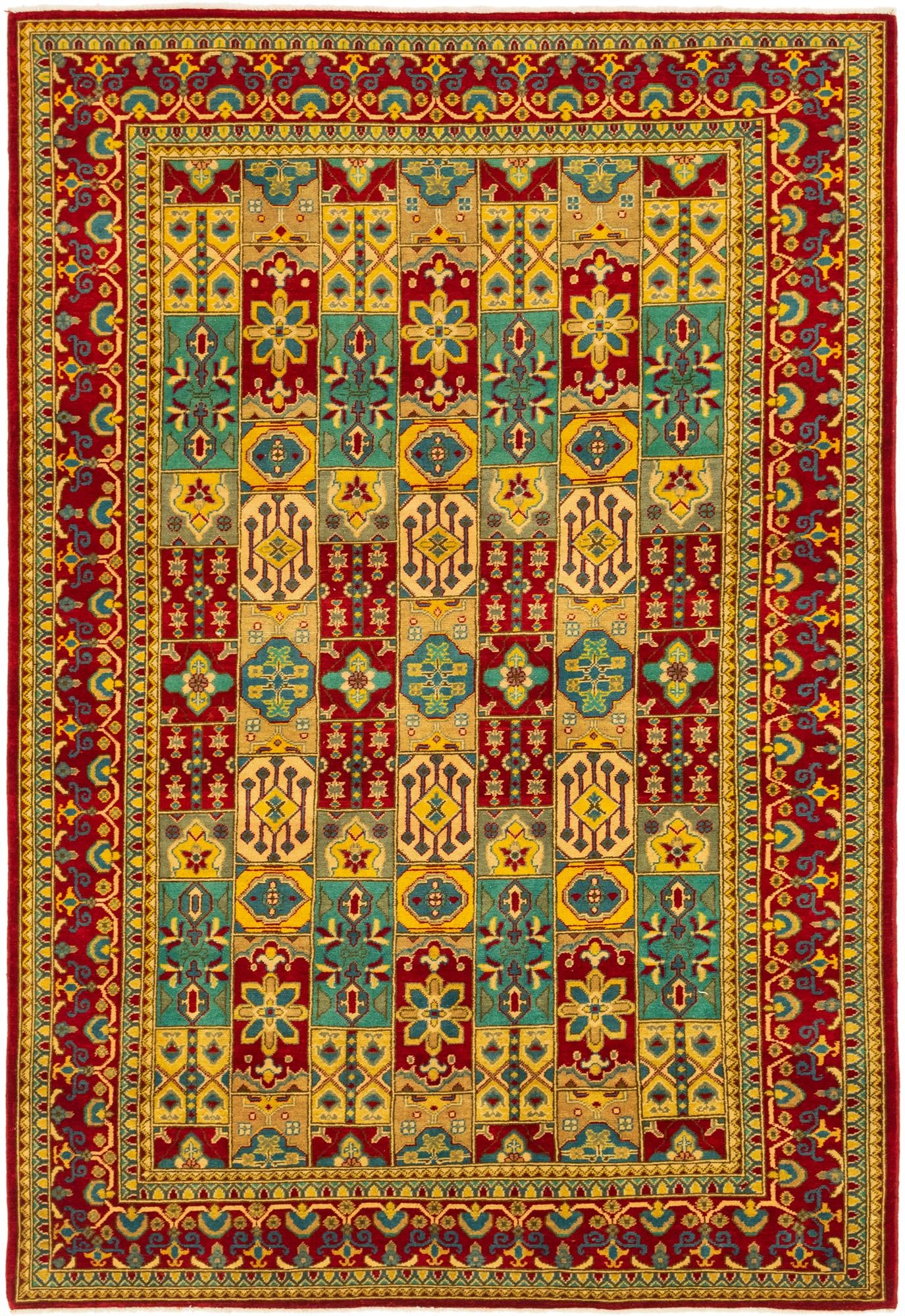 6' 7 x 10' Hand Knotted Kazak Rug
