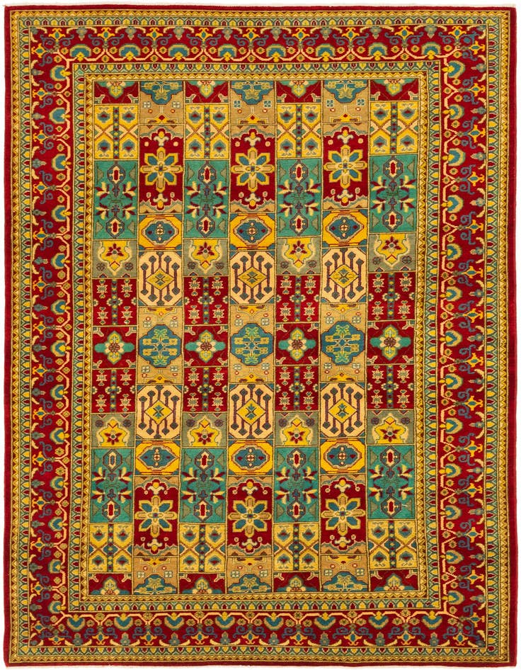 Detail image of 6' 7 x 10' Hand Knotted Kazak Rug