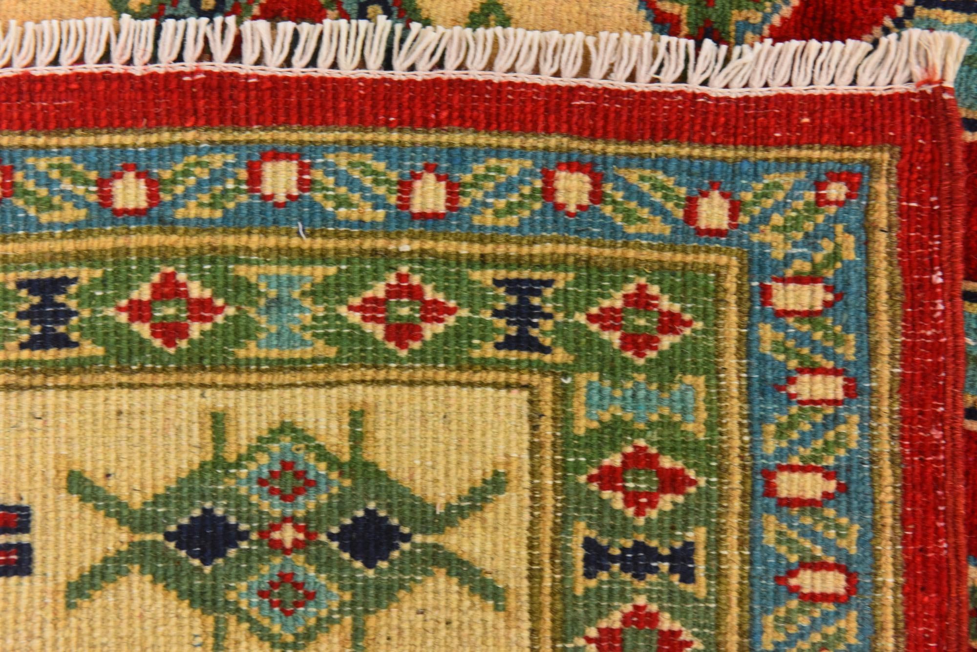 6' 8 x 9' 4 Hand Knotted Kazak Rug