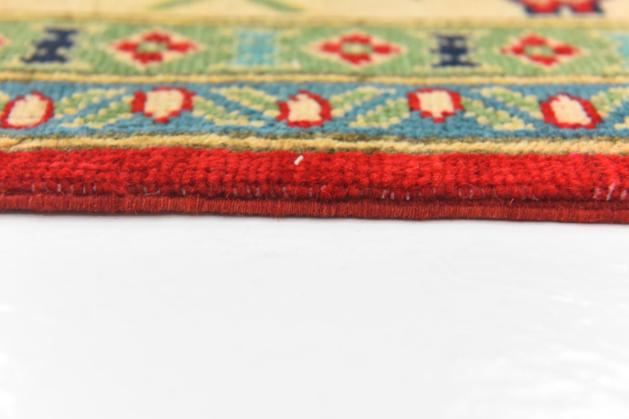 6' 8 x 9' 4 Hand Knotted Kazak Rug