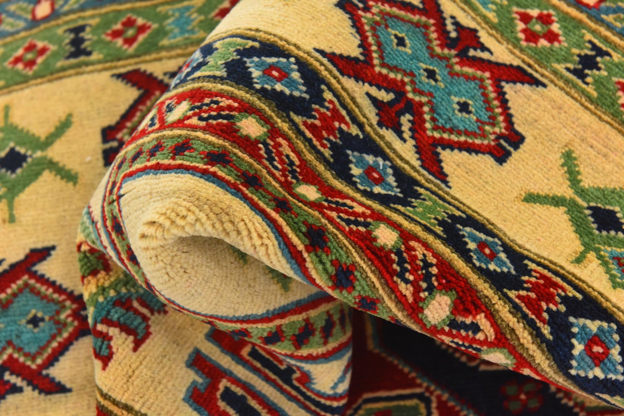 6' 8 x 9' 4 Hand Knotted Kazak Rug