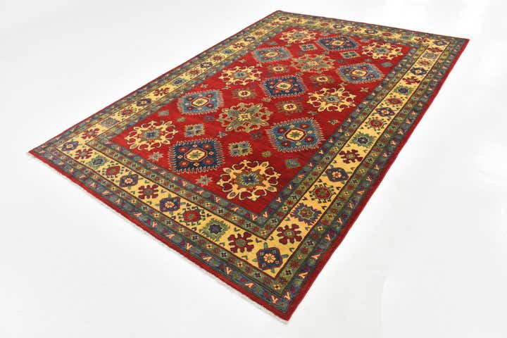 6' 7 x 8' 9 Hand Knotted Kazak Rug
