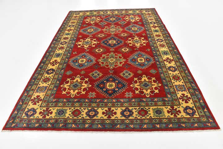 6' 7 x 8' 9 Hand Knotted Kazak Rug