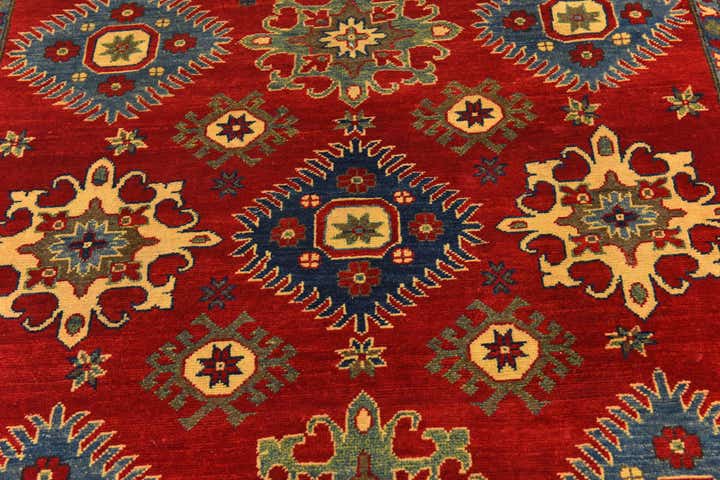 6' 7 x 8' 9 Hand Knotted Kazak Rug