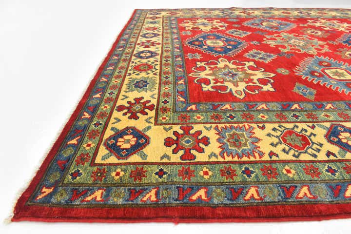 6' 7 x 8' 9 Hand Knotted Kazak Rug