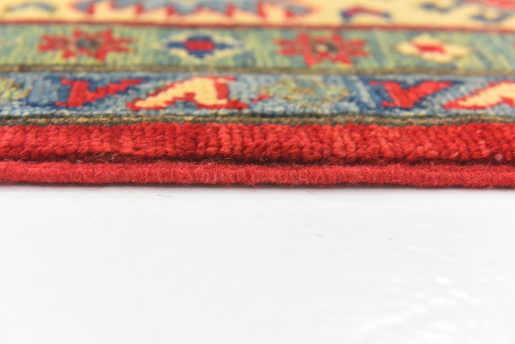 6' 7 x 8' 9 Hand Knotted Kazak Rug