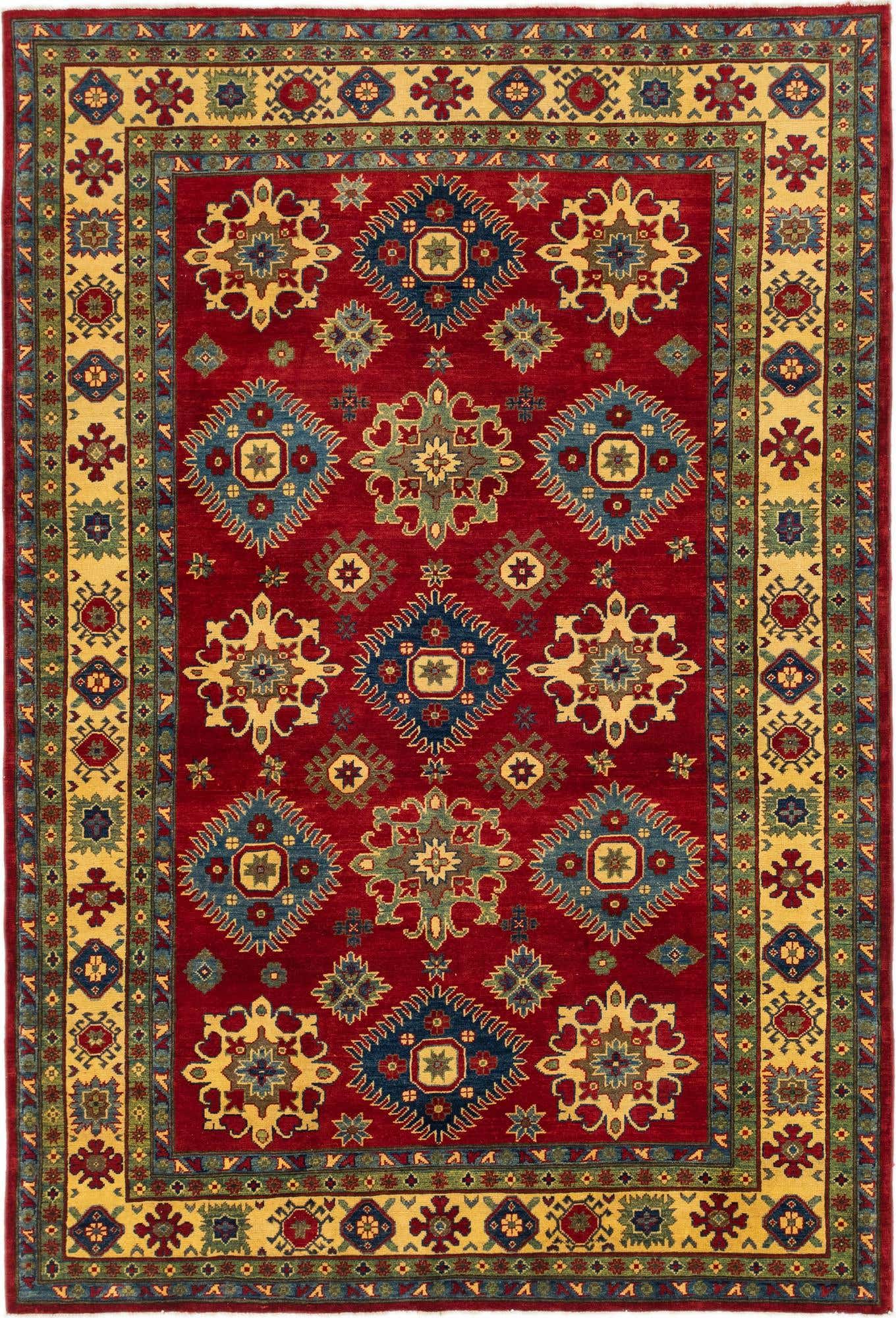 6' 7 x 8' 9 Hand Knotted Kazak Rug