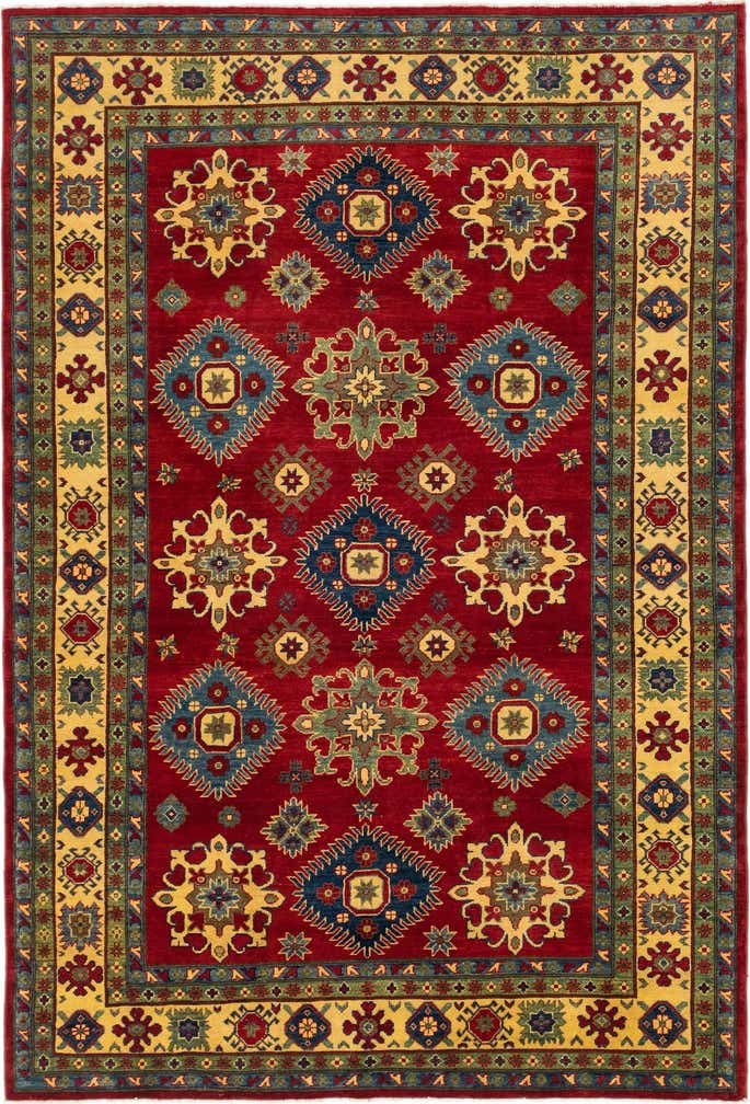 6' 7 x 8' 9 Hand Knotted Kazak Rug