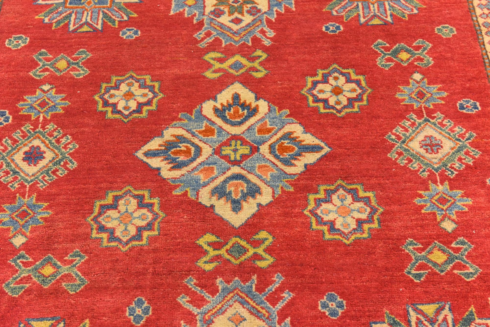 6' 1 x 9' 6 Hand Knotted Kazak Rug