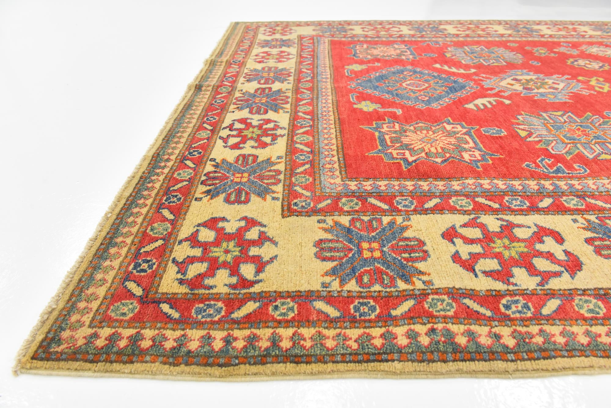 6' 1 x 9' 6 Hand Knotted Kazak Rug