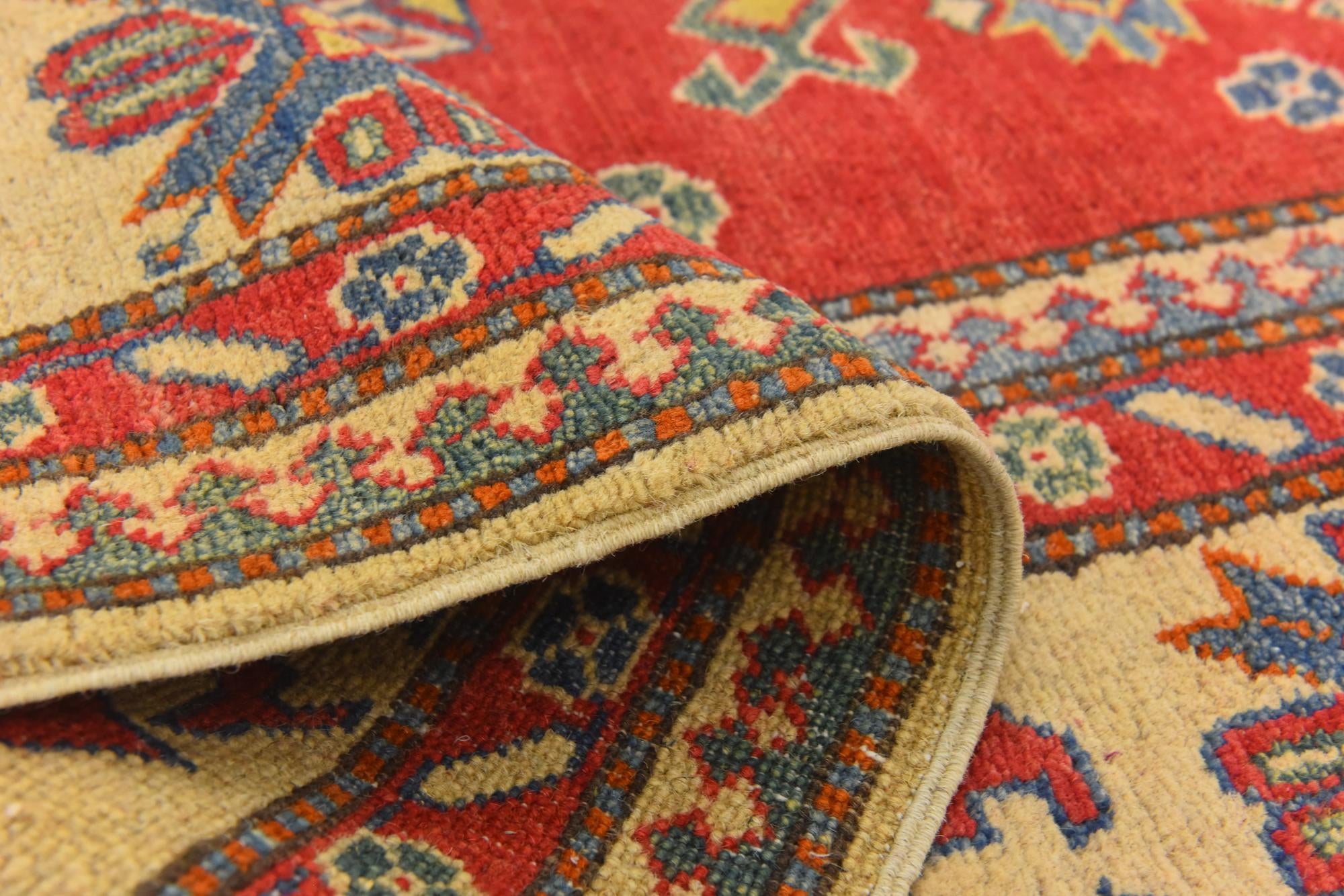 6' 1 x 9' 6 Hand Knotted Kazak Rug