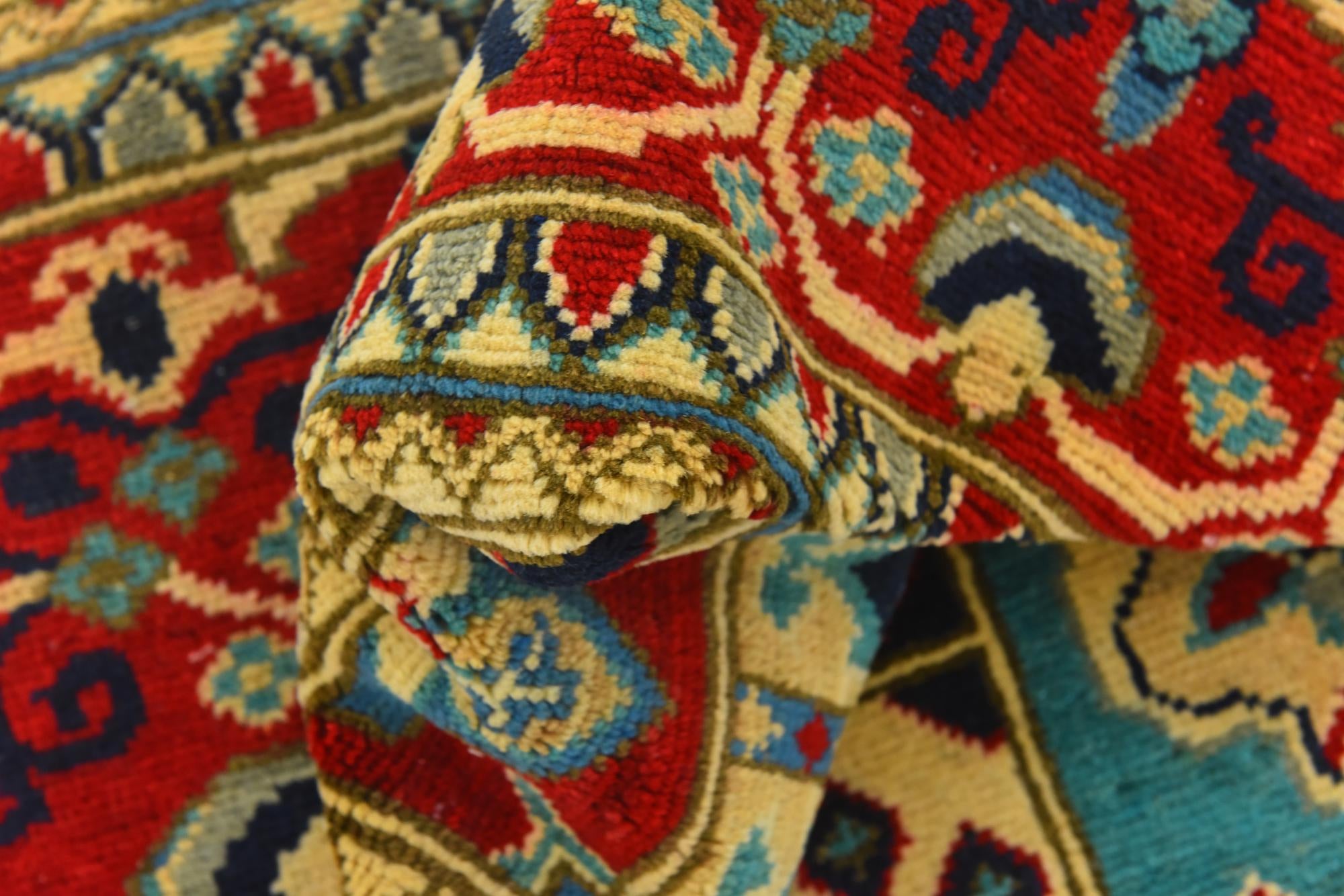 6' 6 x 9' 8 Hand Knotted Kazak Rug