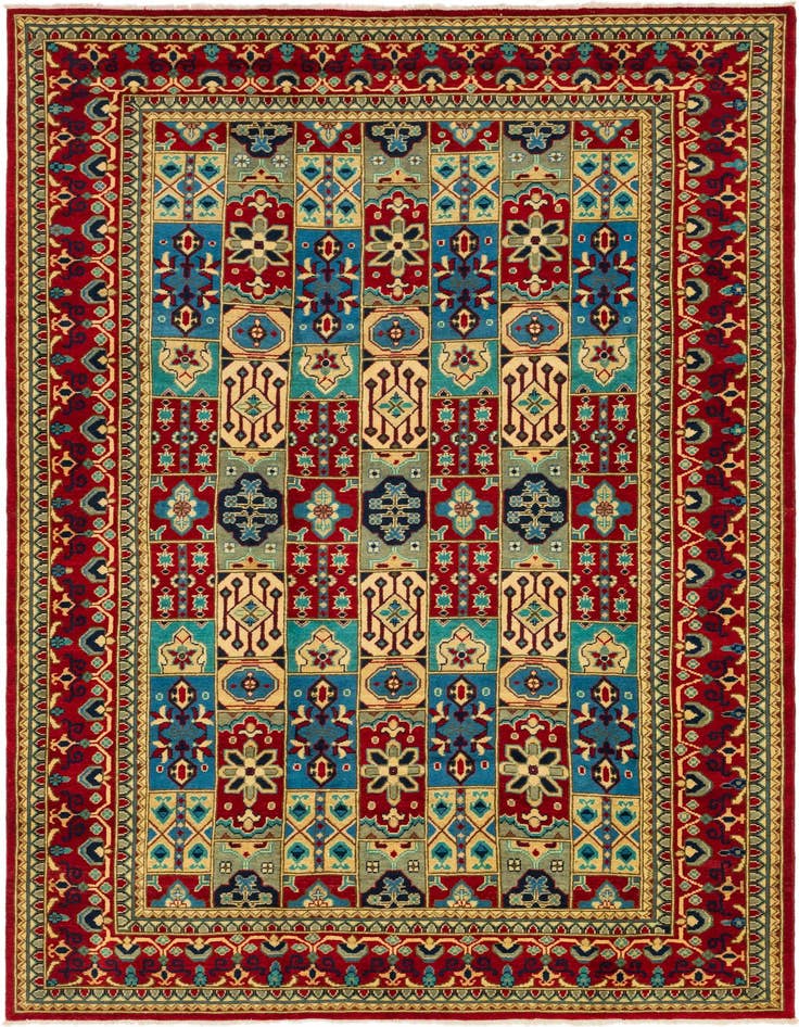 Detail image of 6' 6 x 9' 8 Hand Knotted Kazak Rug