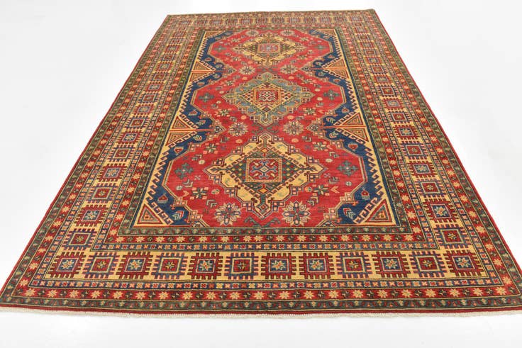Detail image of 6' 7 x 10' 1 Hand Knotted Kazak Rug