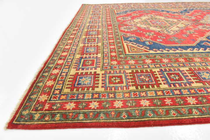 6' 7 x 10' 1 Hand Knotted Kazak Rug