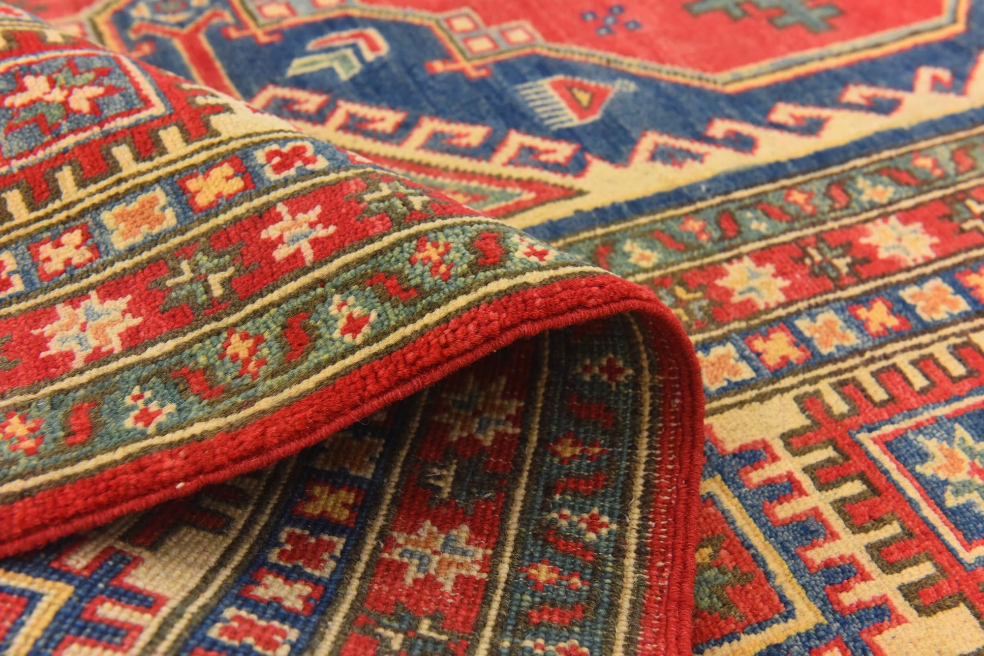6' 7 x 10' 1 Hand Knotted Kazak Rug