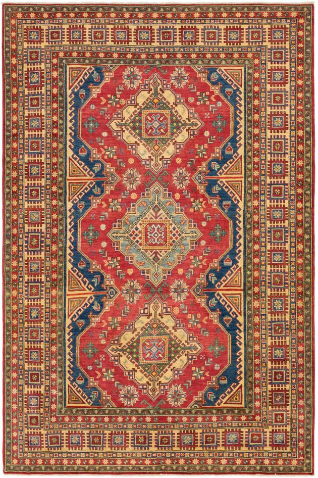 Detail image of 6' 7 x 10' 1 Hand Knotted Kazak Rug
