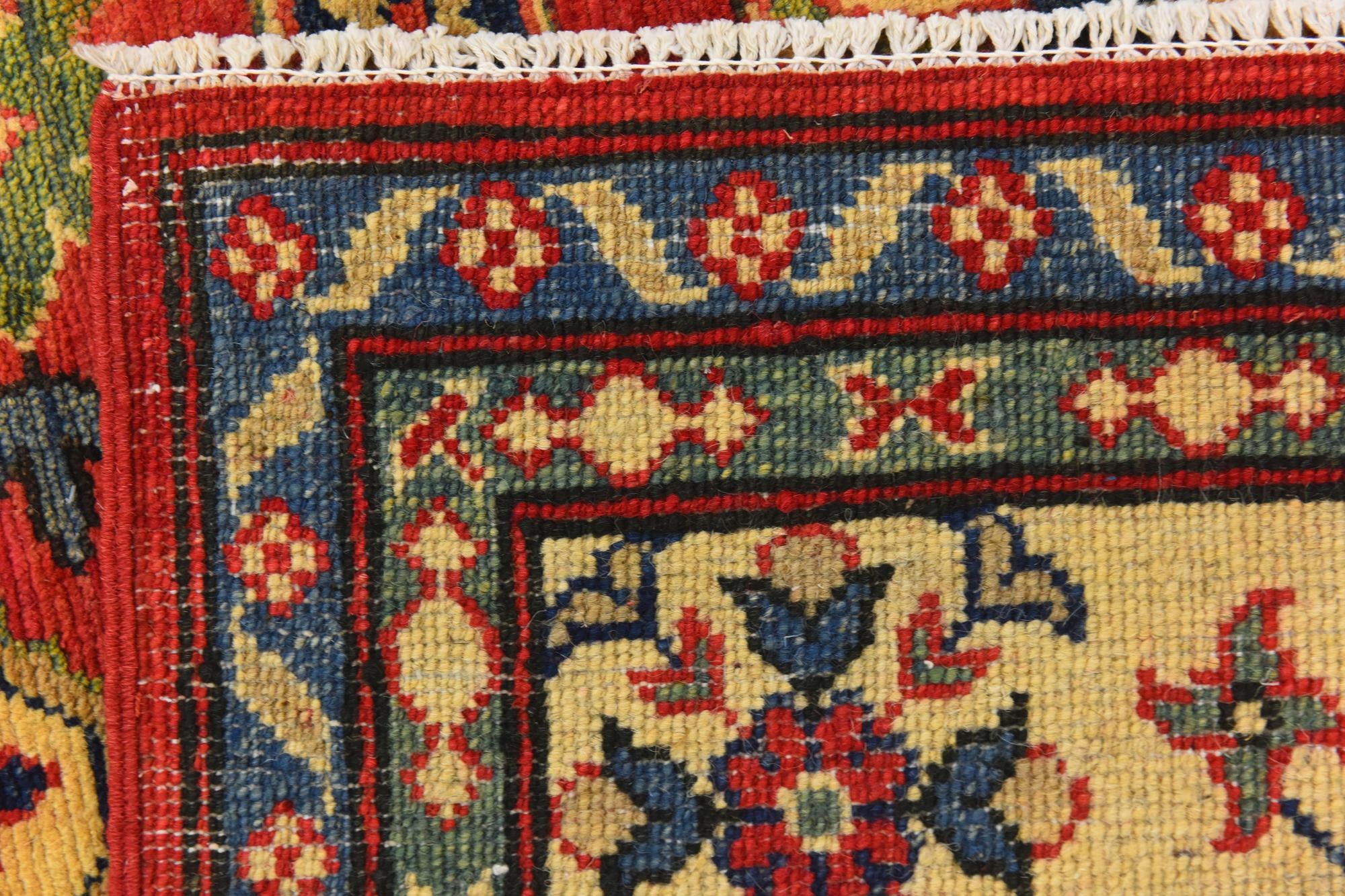 6' 3 x 9' 3 Hand Knotted Kazak Rug