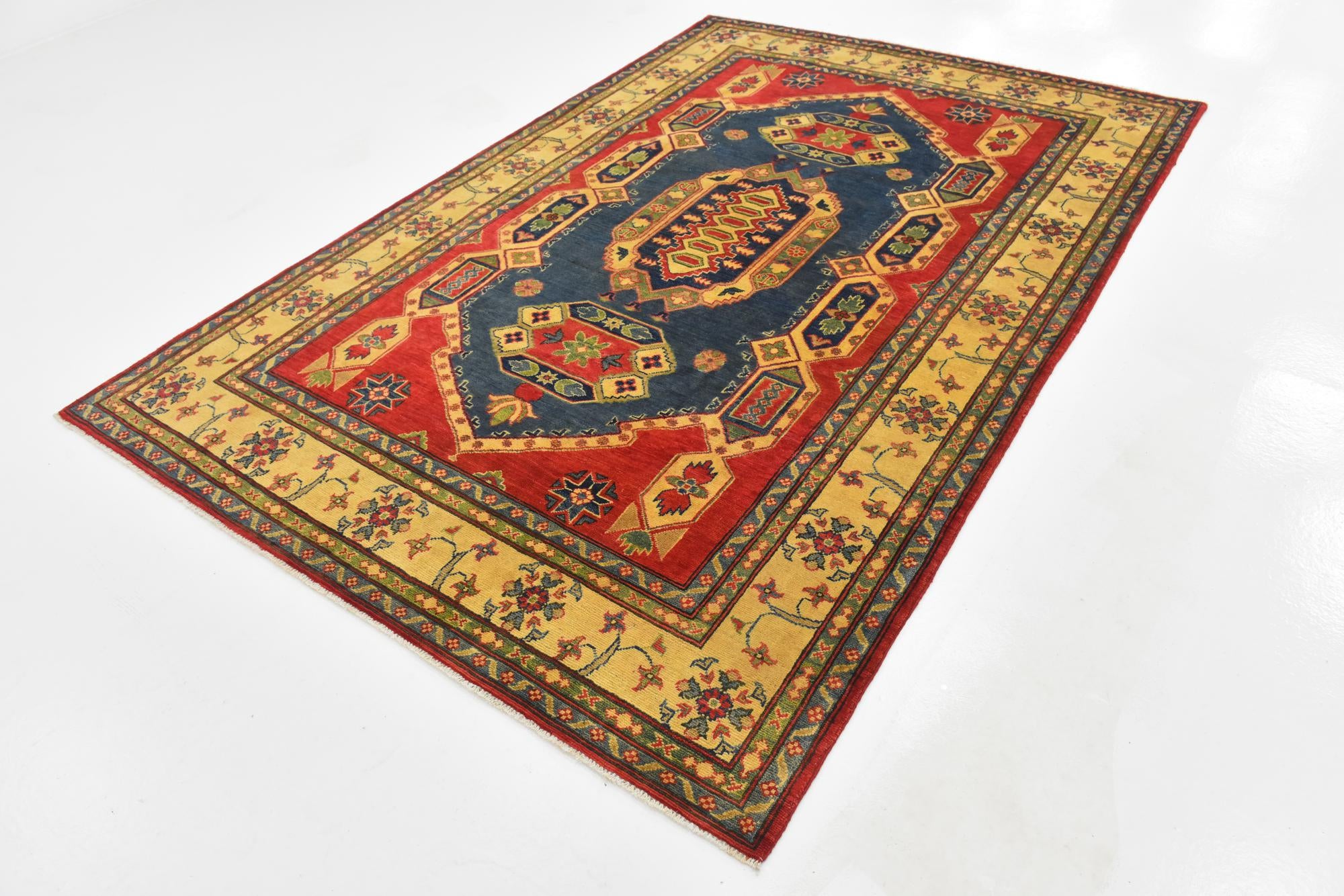 6' 3 x 9' 3 Hand Knotted Kazak Rug