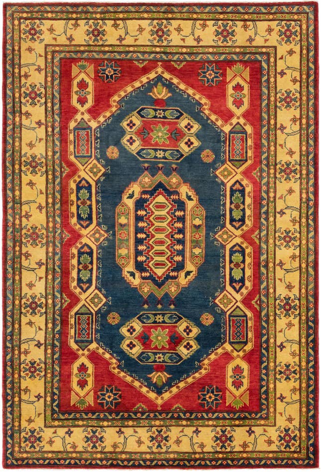 Detail image of 190cm x 280cm anudado a mano Kazak Alfombra