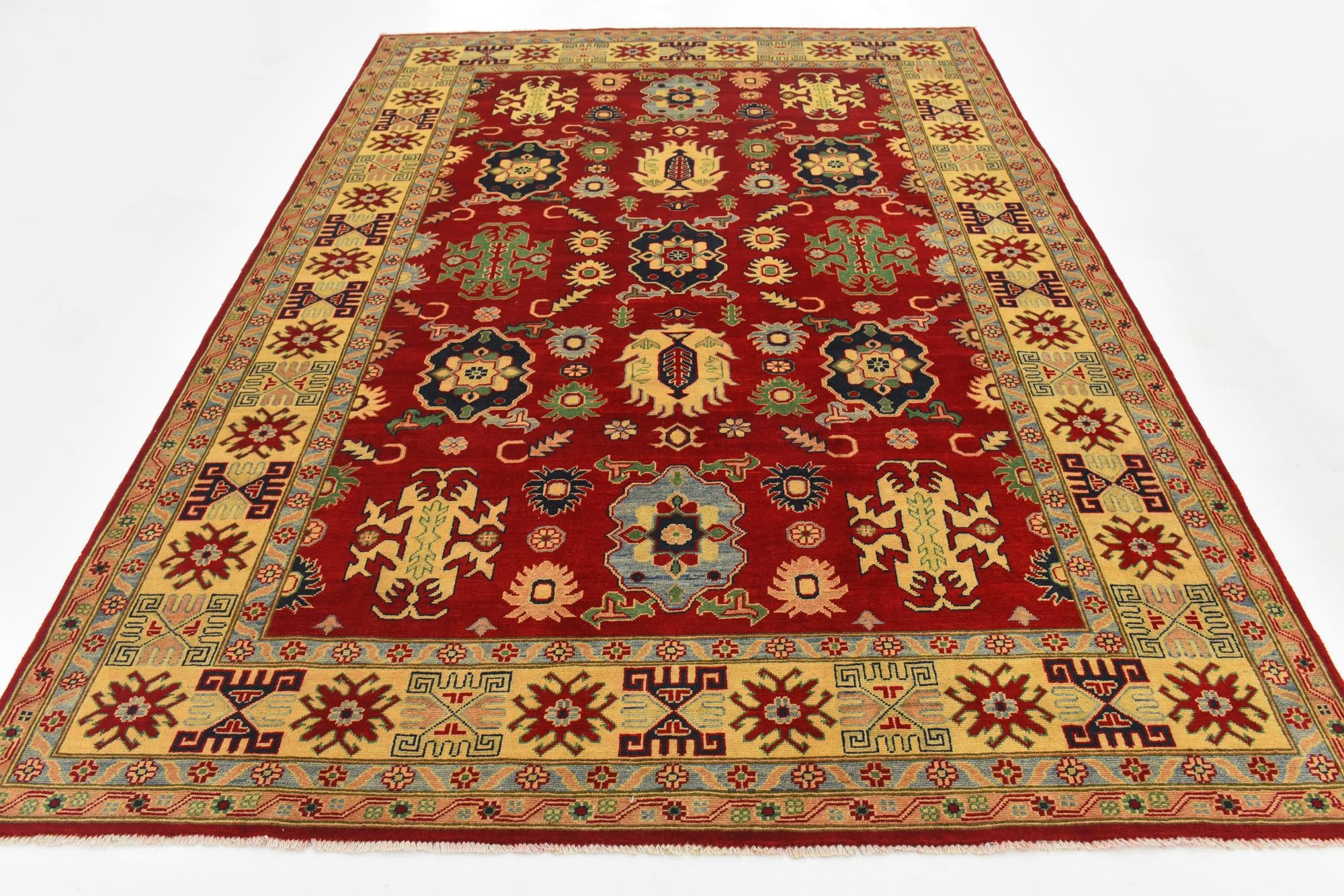 6' 10 x 9' 5 Hand Knotted Kazak Rug