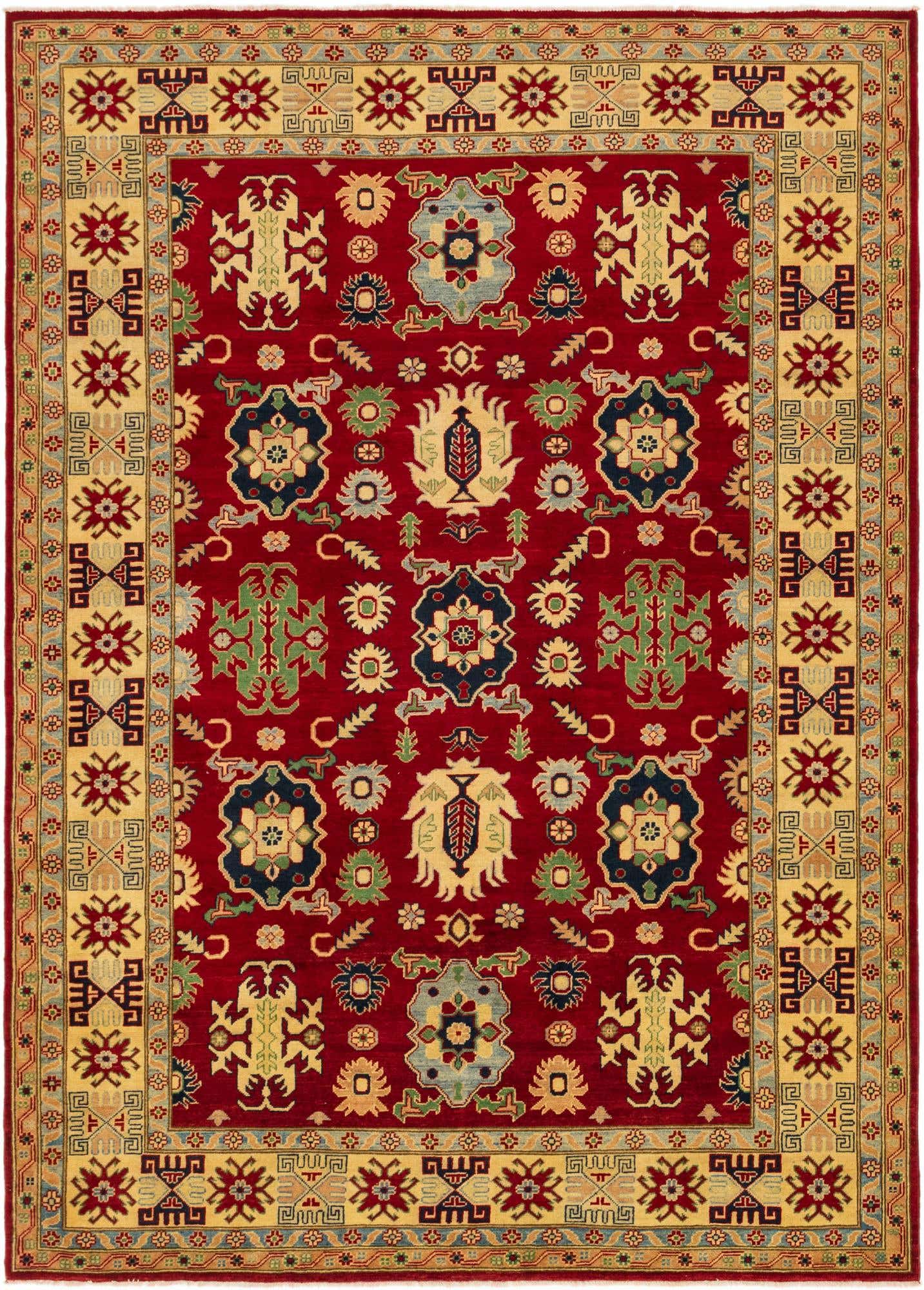 6' 10 x 9' 5 Hand Knotted Kazak Rug