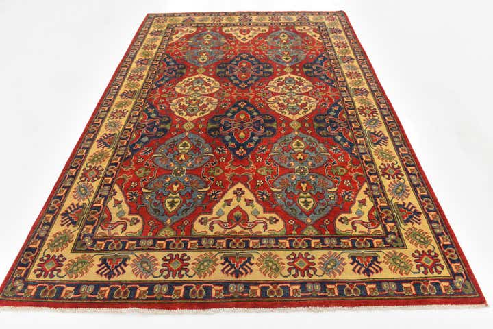 6' x 9' 1 Hand Knotted Kazak Rug