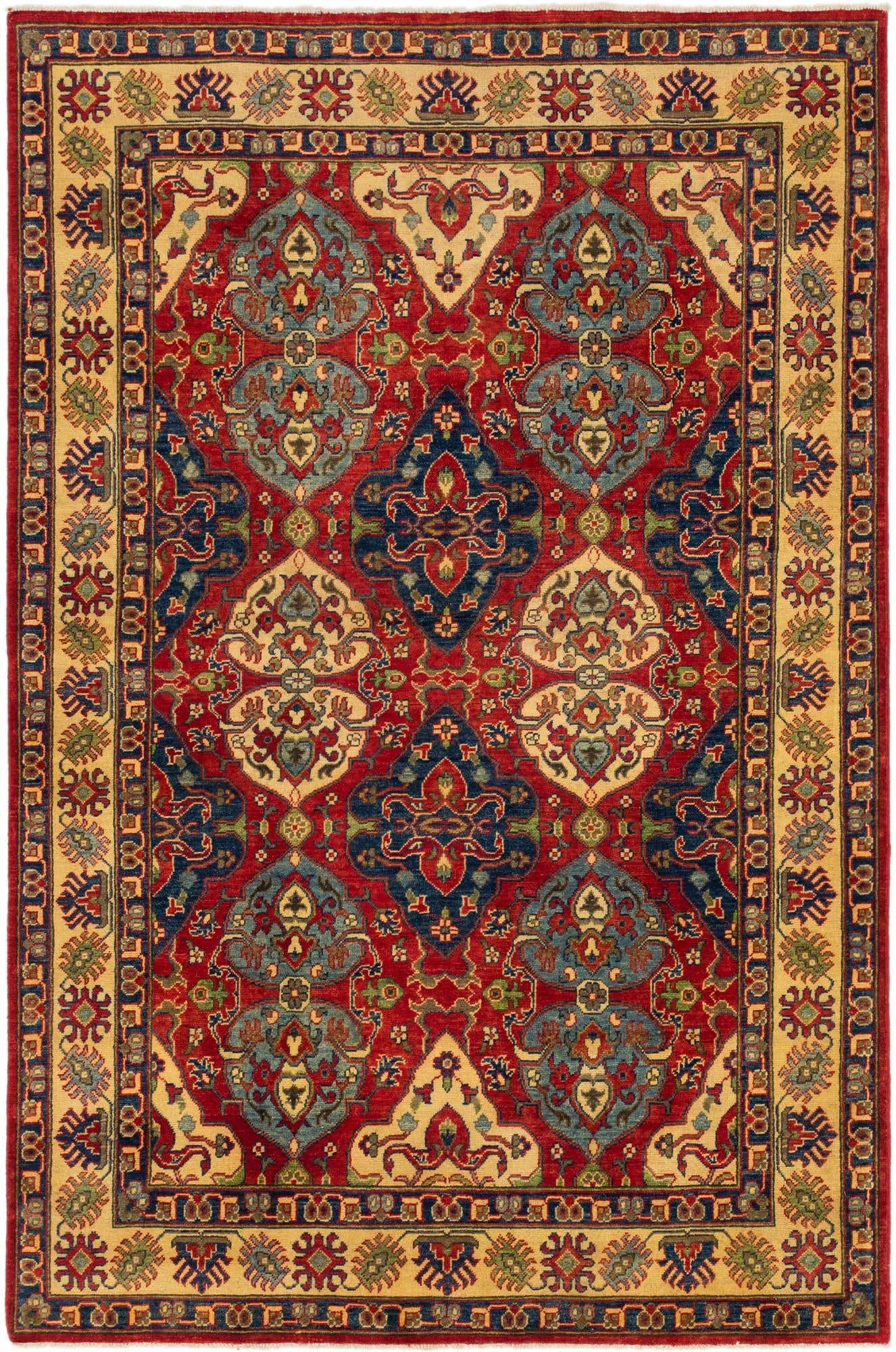6' x 9' 1 Hand Knotted Kazak Rug