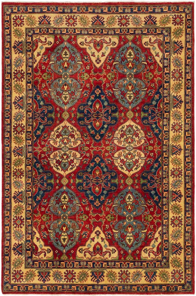 6' x 9' 1 Hand Knotted Kazak Rug