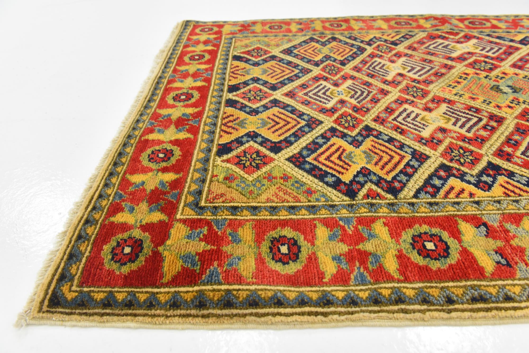 3' 4 x 5' 5 Hand Knotted Kazak Rug