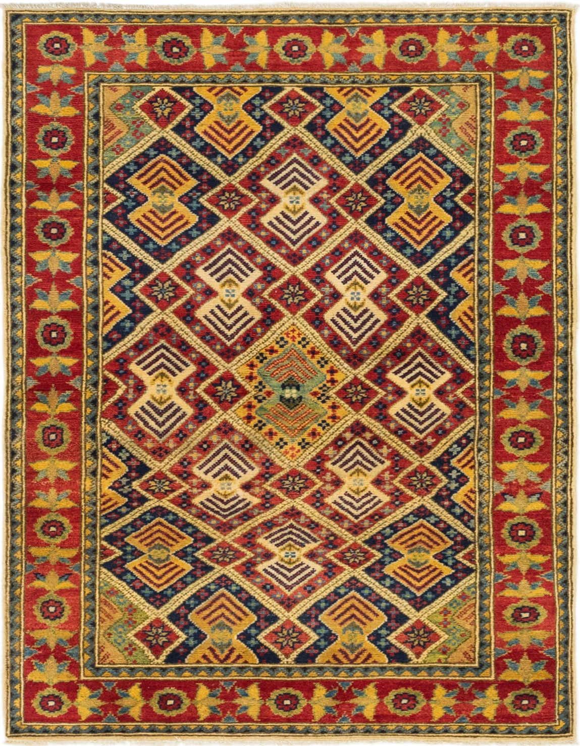 3' 4 x 5' 5 Hand Knotted Kazak Rug