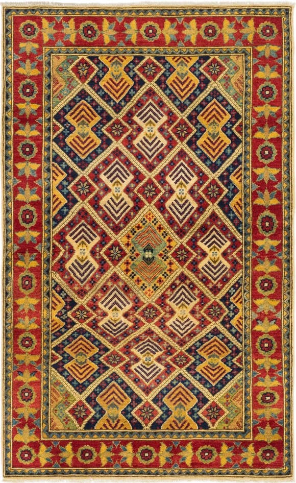 Detail image of 3' 4 x 5' 5 Hand Knotted Kazak Rug