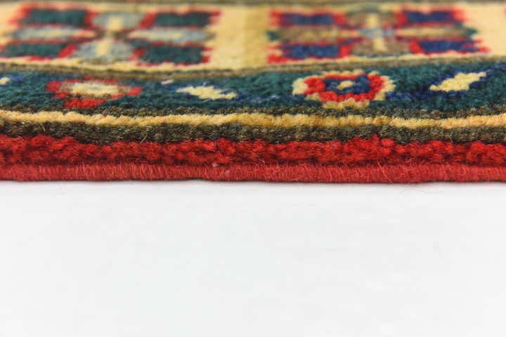3' 4 x 4' 11 Hand Knotted Kazak Rug