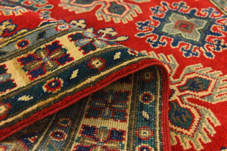 Detail image of 3' 4 x 4' 11 Hand Knotted Kazak Rug