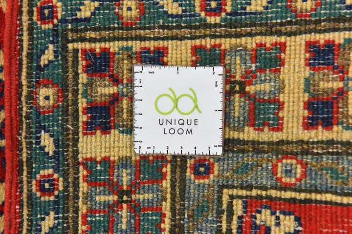 3' 4 x 4' 11 Hand Knotted Kazak Rug