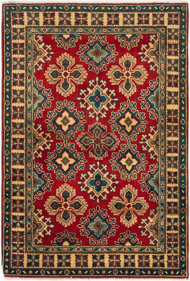 Detail image of 3' 4 x 4' 11 Hand Knotted Kazak Rug