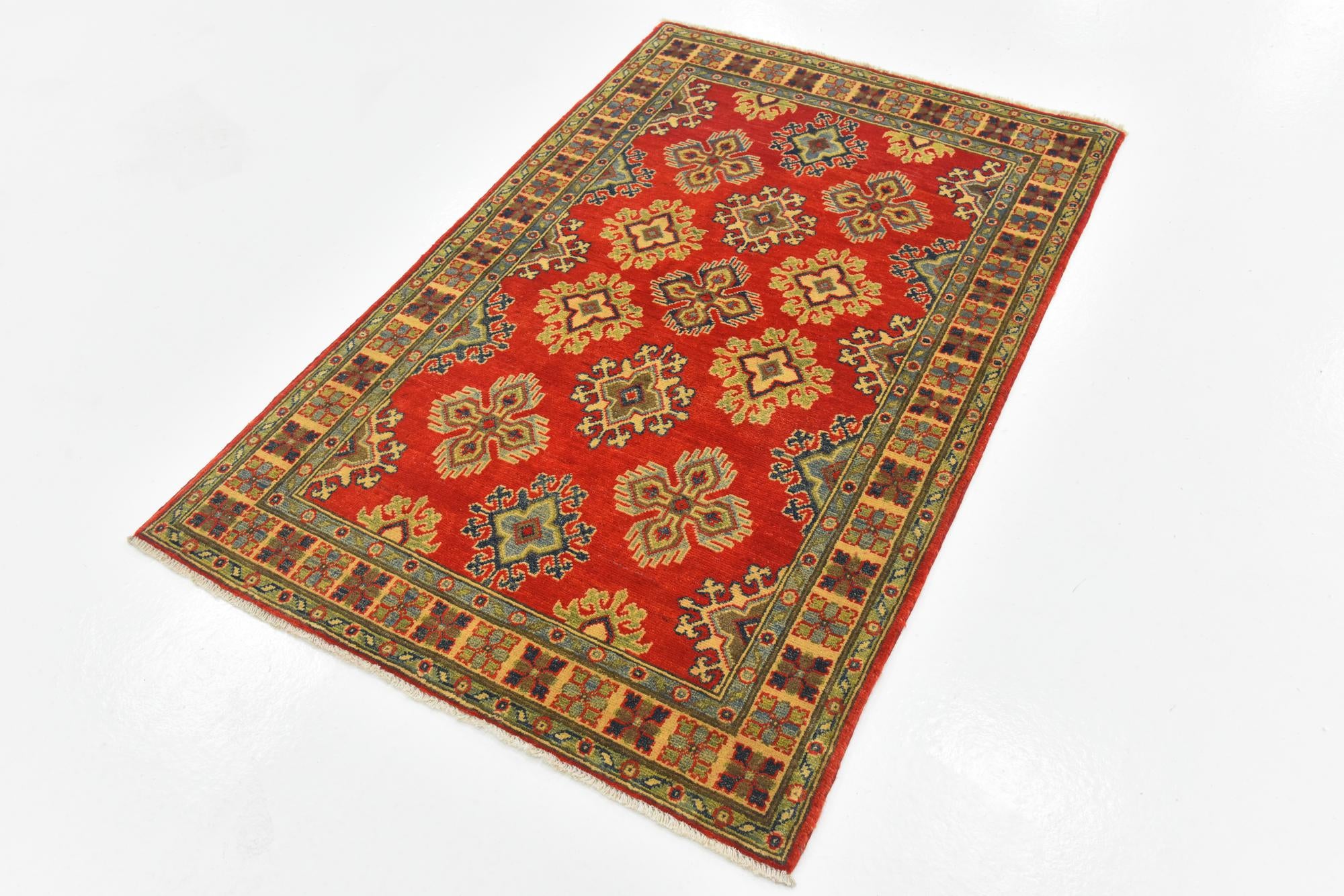 3' 4 x 5' 2 Hand Knotted Kazak Rug