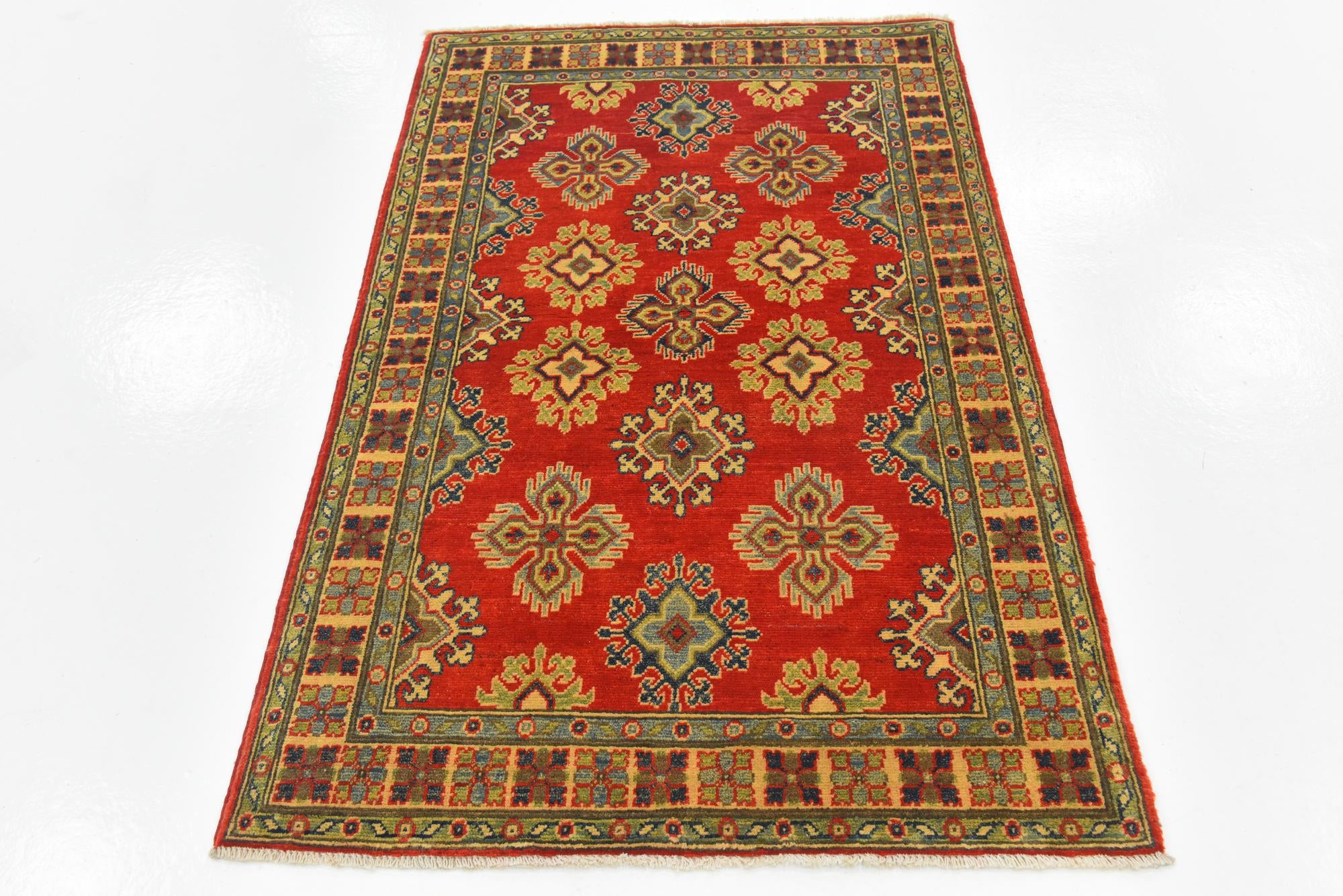 3' 4 x 5' 2 Hand Knotted Kazak Rug