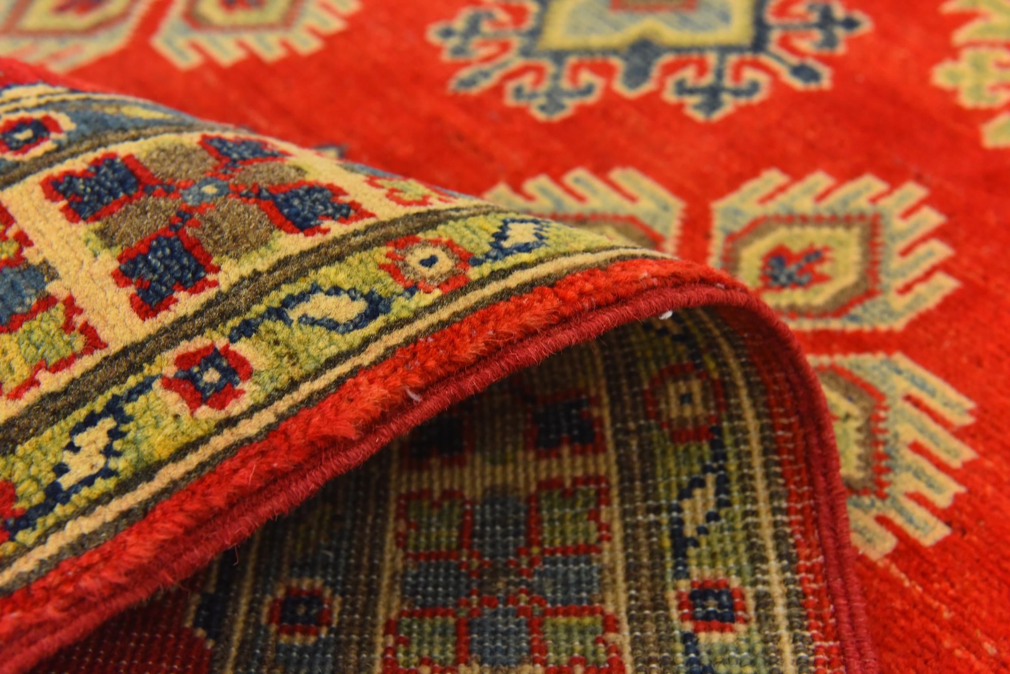 3' 4 x 5' 2 Hand Knotted Kazak Rug