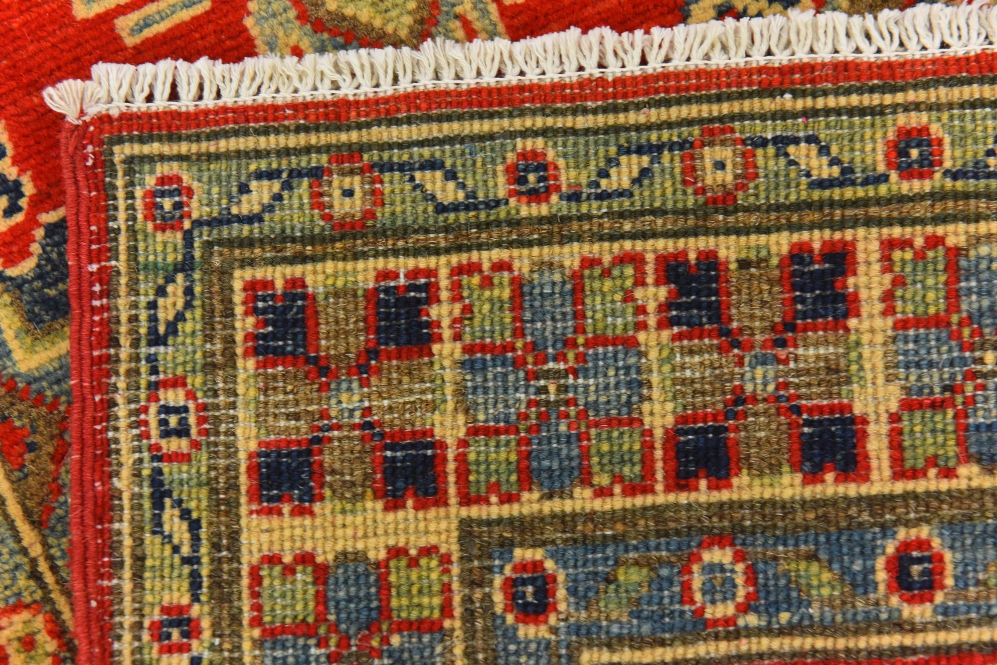 3' 4 x 5' 2 Hand Knotted Kazak Rug