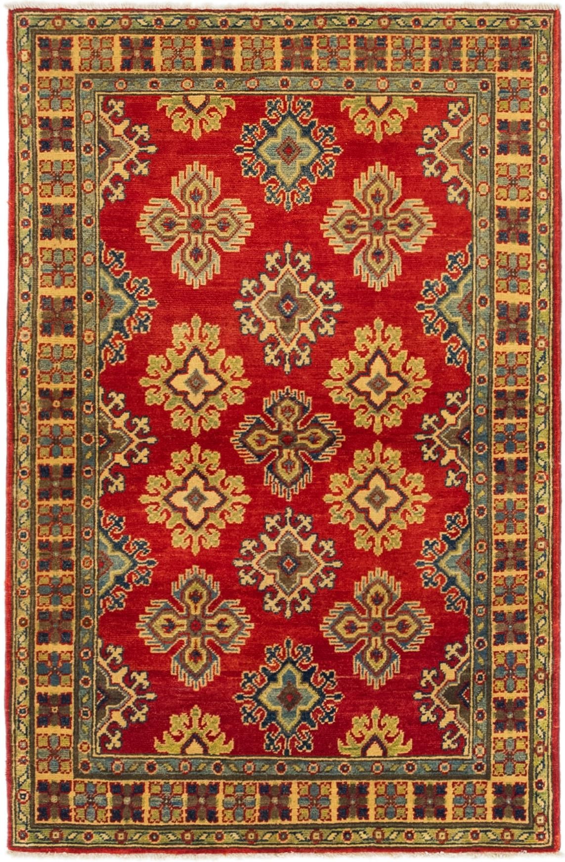 3' 4 x 5' 2 Hand Knotted Kazak Rug