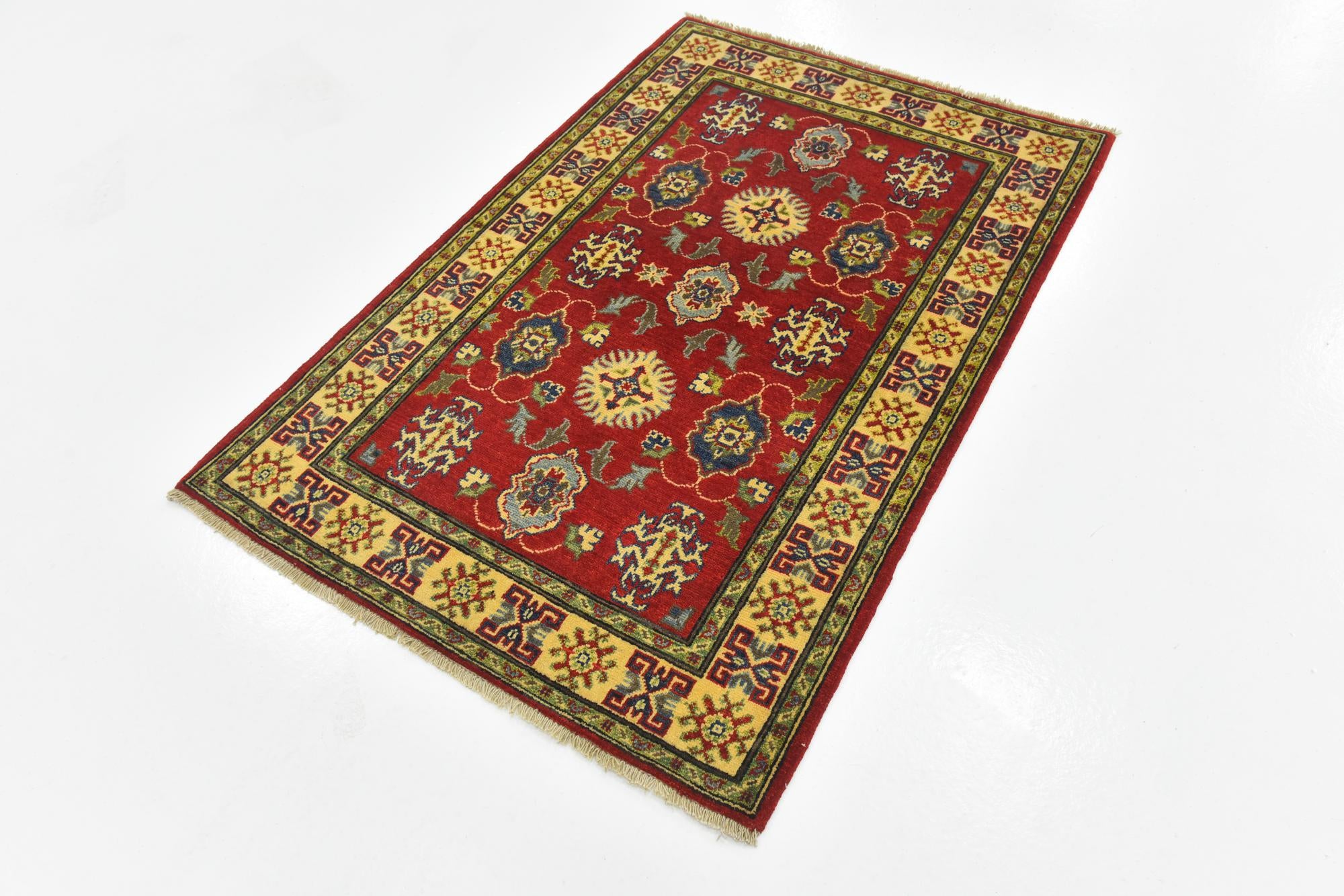 3' 4 x 5' Hand Knotted Kazak Rug