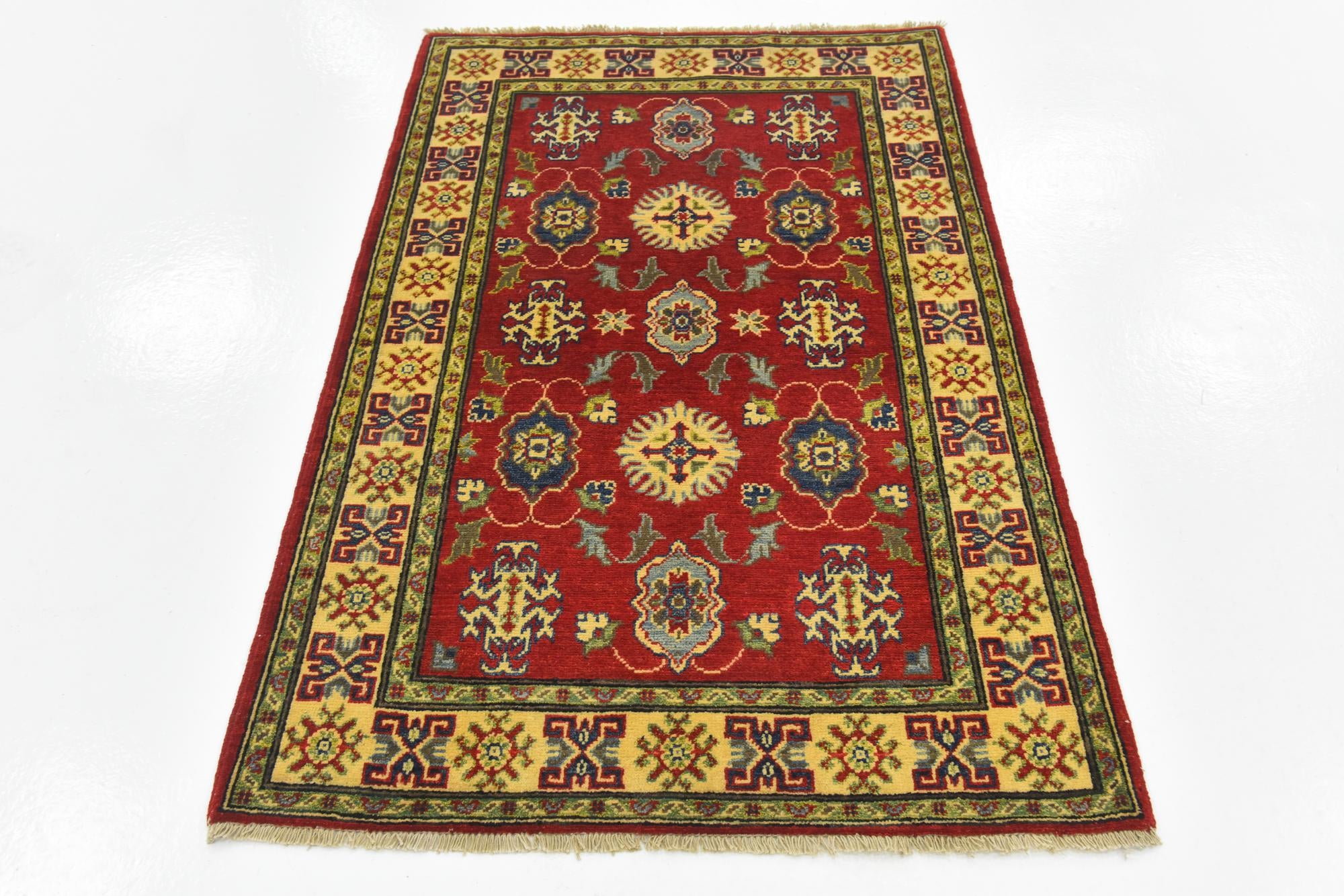 3' 4 x 5' Hand Knotted Kazak Rug