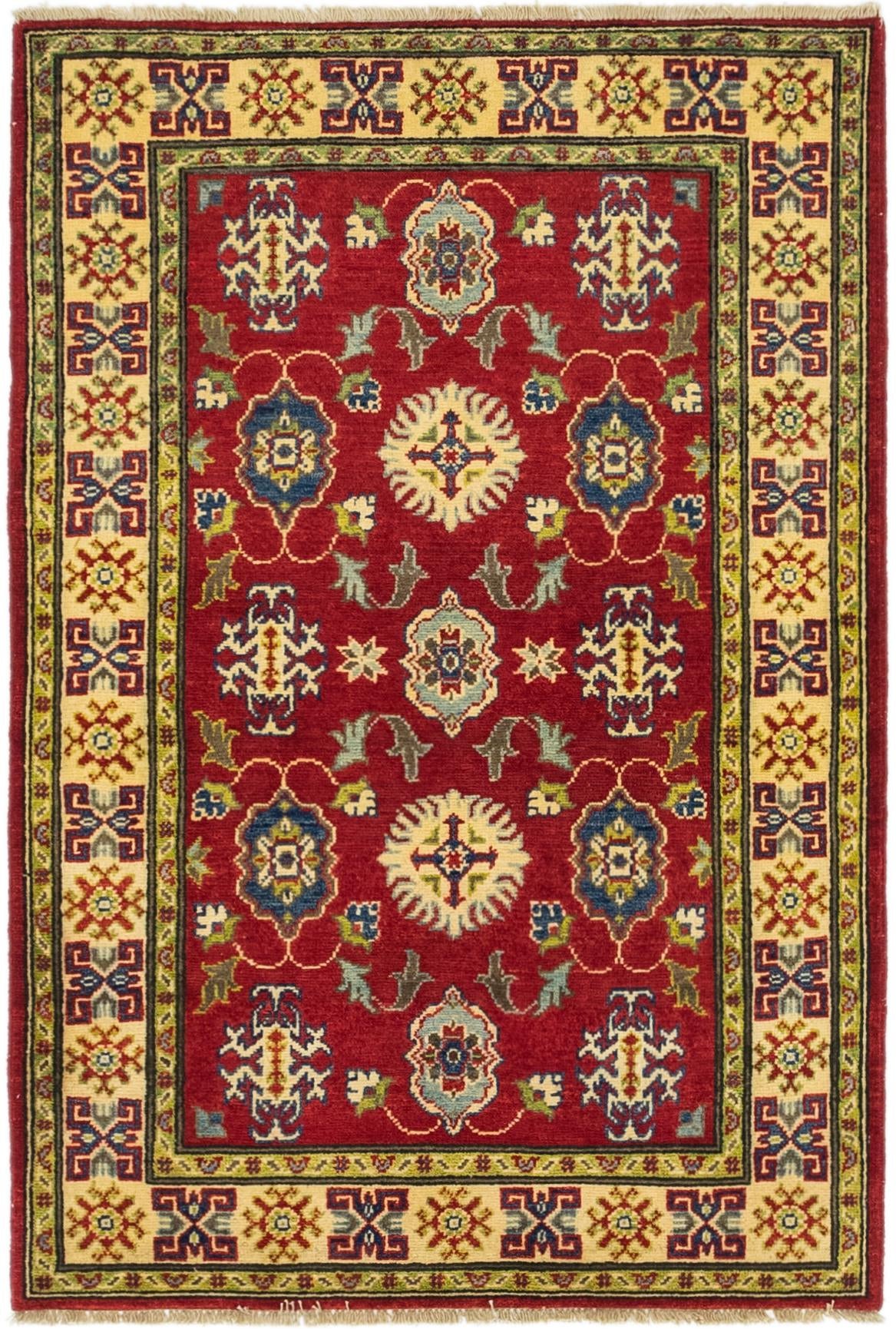 3' 4 x 5' Hand Knotted Kazak Rug