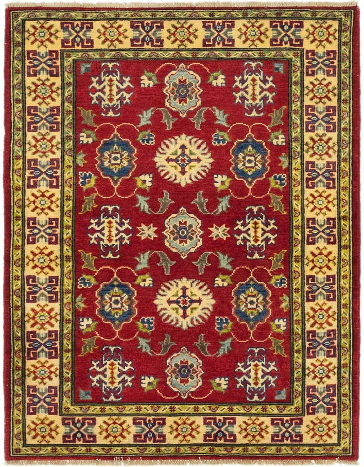 Detail image of 3' 4 x 5' Hand Knotted Kazak Rug