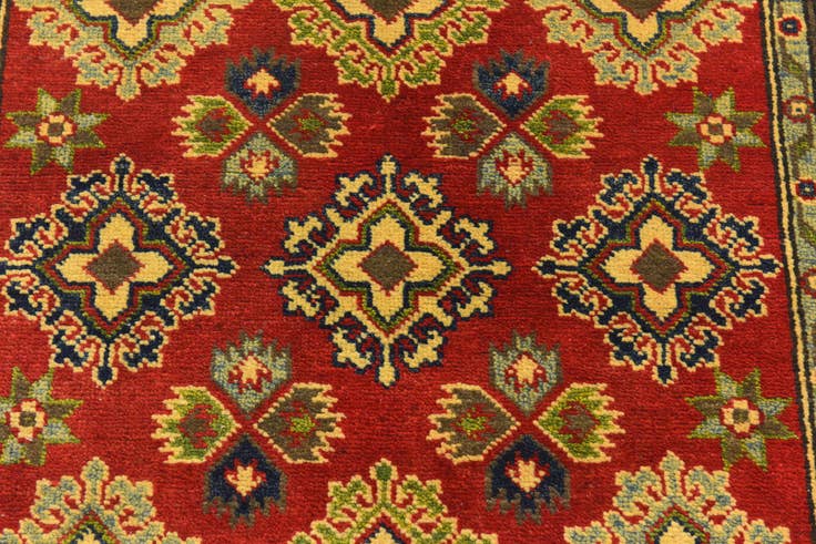 Detail image of 3' 2 x 5' Hand Knotted Kazak Rug