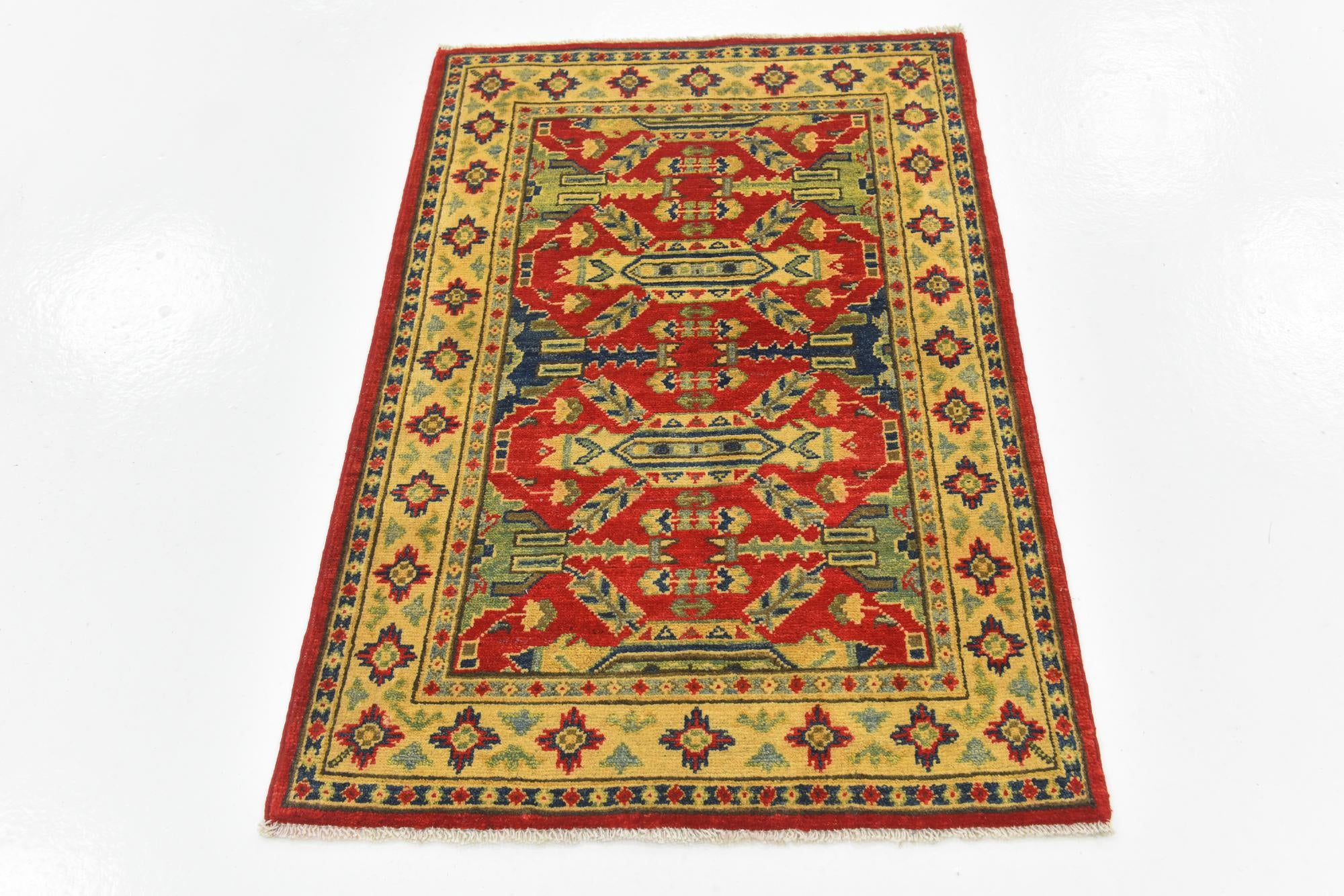 2' 8 x 4' Hand Knotted Kazak Rug